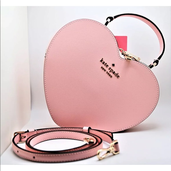 Kate Spade Love Shack Heart Crossbody - Pink Chalk WKR00339 NWT $329 - Picture 3 of 7